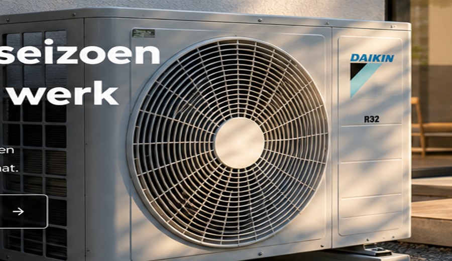 Buitenunit aan gevel